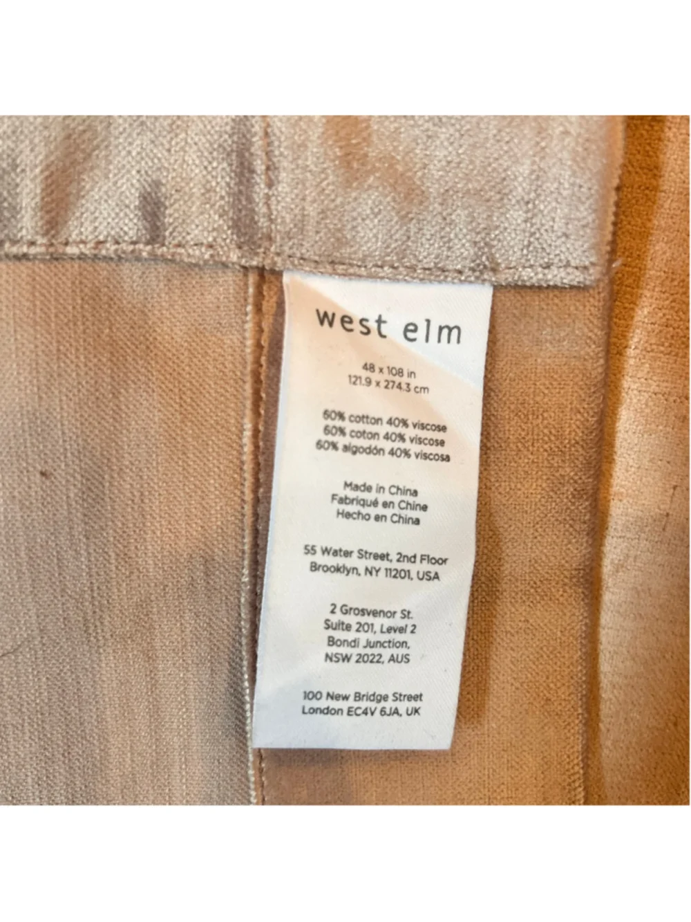 3 West Elm Blush Pink velvety Drapery Panels